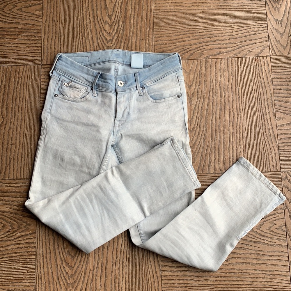 NWOT H&M Skinny Low Waist Ankle Jean light Silver